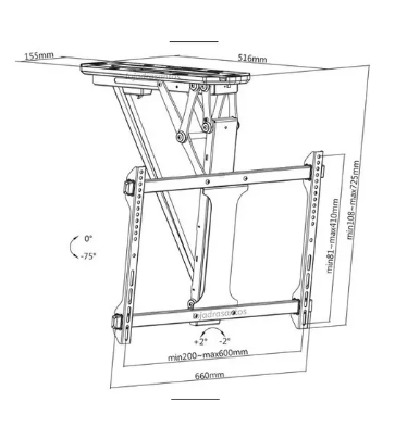 SUPORTE MOTORIZADO DE TETO PARA TV