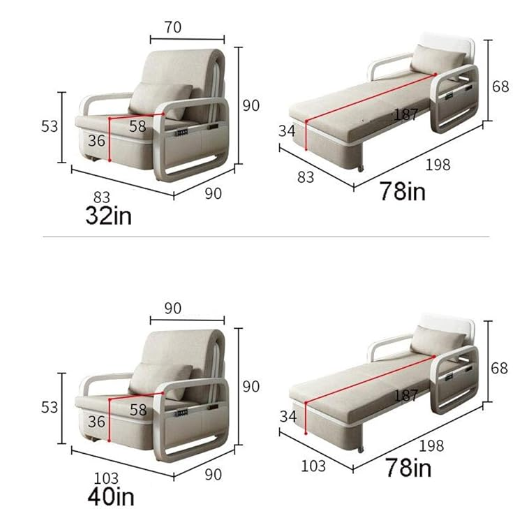 SOFÁ-CAMA DOBRÁVEL MULTIFUNCIONAL